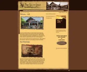 Pvlodge.com(Pine Valley Lodge on the Hell's Canyon Scenic Byway in Eastern Oregon) Screenshot