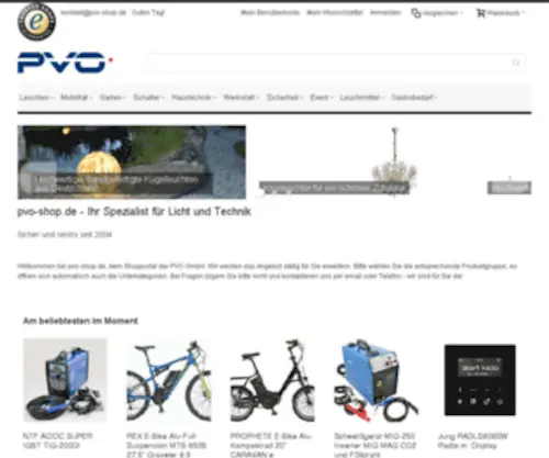 Pvo-Shop.de(Pvo shop) Screenshot