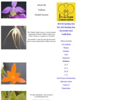 Pvorchids.com(Vallarta Orchid Society) Screenshot