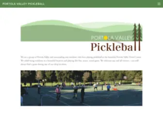 Pvpickleball.net(Portola Valley Pickleball) Screenshot