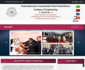 PVPpcoe.ac.in(VPP College of Engineering) Screenshot