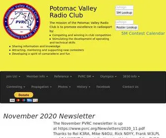 PVRC.org(PVRC Potomac Valley Radio Club) Screenshot