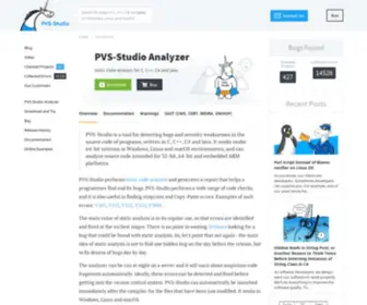PVS-Studio.com(PVS-Studio is a solution to enhance code quality, security (SAST), and safety) Screenshot