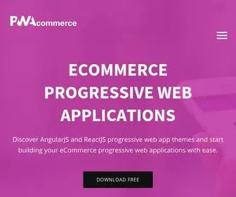 Pwacommerce.com(ECommerce Progressive Web Applications) Screenshot