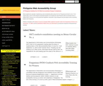 Pwag.org(This is the official website of Philippine Web Accessibility Group) Screenshot