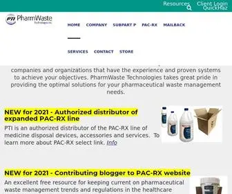 Pwaste.com(Pharmaceutical Waste Management) Screenshot