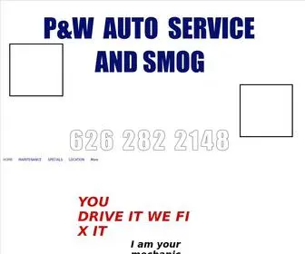 Pwautoserviceandsmog.com(P&W smog check and auto repair) Screenshot