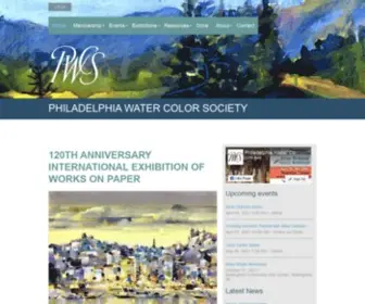 PWcsociety.org(Philadelphia Water Color Society) Screenshot