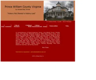 PWcvirginia.com(Prince William County Virginia Books by Ron Turner) Screenshot