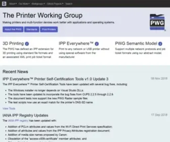 PWG.org(Printer Working Group) Screenshot