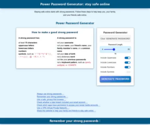 PWrpa.cc(Power Passwords) Screenshot