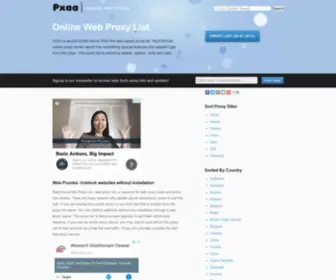 Pxaa.com(Fresh Web Proxy List) Screenshot