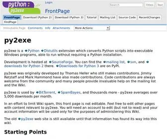 PY2Exe.org(FrontPage) Screenshot