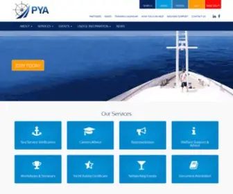 Pya.org(Professional Yachting Association) Screenshot