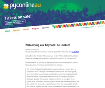 Pycon.org.au(PyCon AU 2020) Screenshot