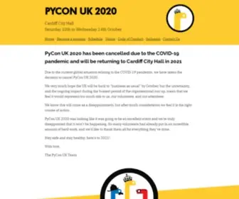 Pyconuk.org(PyCon UK 2020) Screenshot