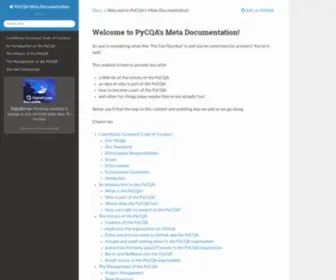 PYcqa.org(Pycqa’s meta documentation) Screenshot