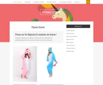 Pyjama-Licorne.fr(Pyjama licorne) Screenshot