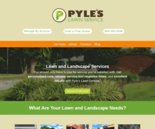 Pyleslawn.com(Lawn and Landscape Services) Screenshot