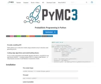 PYMC.io(Pymc is a probabilistic programming library for python) Screenshot