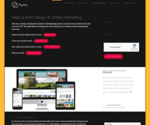 PYnto.com(Web & Print Design & Online Marketing) Screenshot
