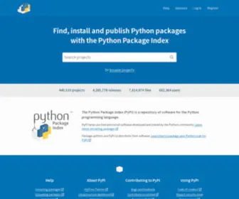 Pypi.org(The Python Package Index (PyPI)) Screenshot