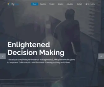 PYplan.com(Leading the way in data and business planning solutions) Screenshot