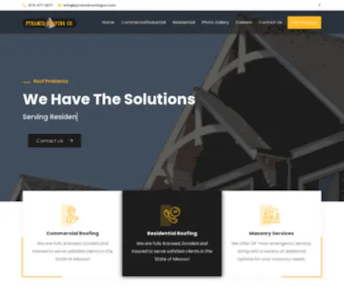 Pyramidroofingco.com(Pyramid Roofing Company) Screenshot