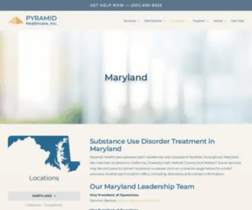 Pyramidwalden.com(Maryland Addiction & Mental Health Treatment) Screenshot