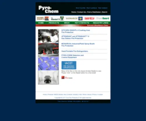 Pyrochem.com(Pyro-Chem Fire Suppression) Screenshot