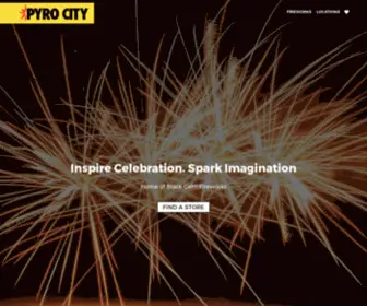 Pyrocity.com(The Best Fireworks Stores in the Nation) Screenshot