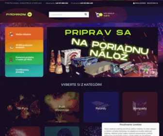 Pyromaniak.sk(Zabavná pyrotechnika a ohnostroje) Screenshot