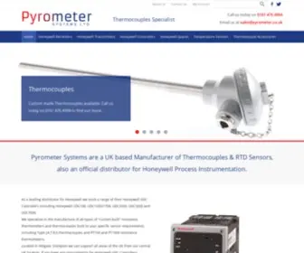 Pyrometer.co.uk(Pyrometer Systems) Screenshot