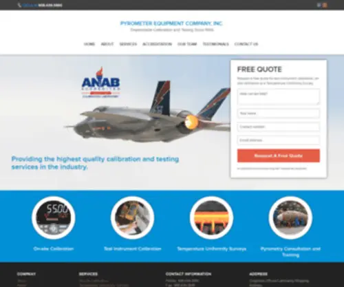 Pyrometerequipment.com(PyrometreEquipment.com Quality Calibration Since 1956) Screenshot