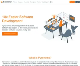 Pyronome.com(Create Scalable and Maintainable Software in Minutes) Screenshot