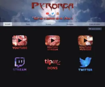 Pyrorca.com(Accueil) Screenshot