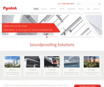 Pyroteknc.com(Acoustic and Thermal Solutions) Screenshot