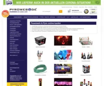 Pyroweb.com(Pyro kaufen im Onlineshop Nr.1) Screenshot