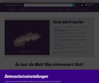 Pyroweb.de(Feuerwerk kaufen im Onlineshop Nr.1) Screenshot