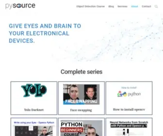 Pysource.com(AI solutions to improve process efficiency) Screenshot