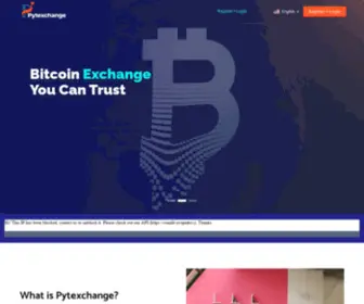 Pytexchange.com(Pytexchange Cryptocurrency Exchange) Screenshot