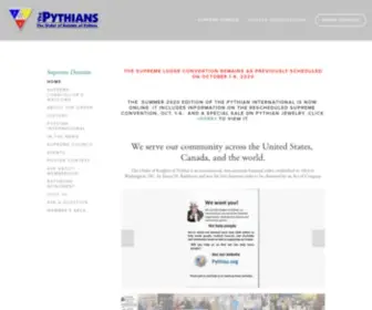 PYthias.org(The Knights of Pythias) Screenshot