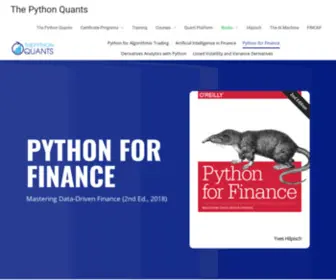 PYthon-For-Finance.com(The Python Quants) Screenshot