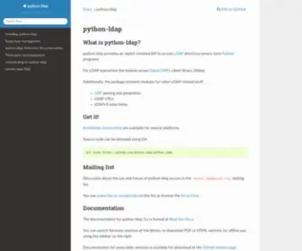 PYthon-Ldap.org(Directory) Screenshot
