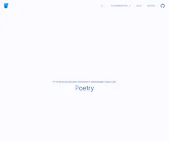 PYthon-Poetry.org(Python dependency management and packaging made easy) Screenshot