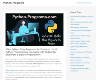 PYthon-Programs.com(A Tutorial on Python Programs Examples) Screenshot