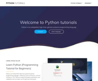 PYthon-Tutorials.in(Introduction Python) Screenshot