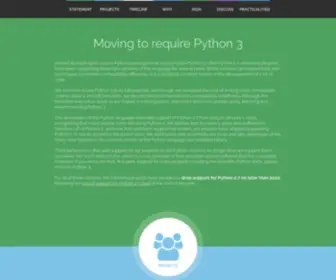 PYthon3Statement.org(Sunsetting Python 2 support) Screenshot