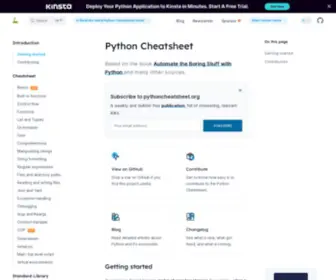 PYthoncheatsheet.org(Python Cheatsheet) Screenshot