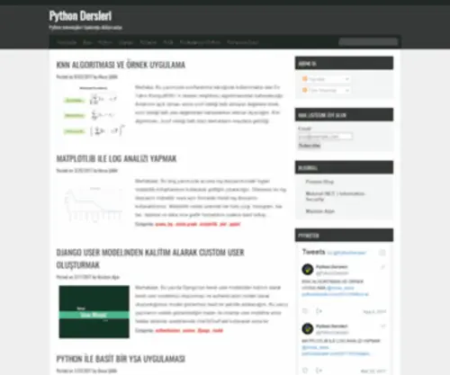 PYthondersleri.com(Python Teknolojileri hakk?nda d) Screenshot
